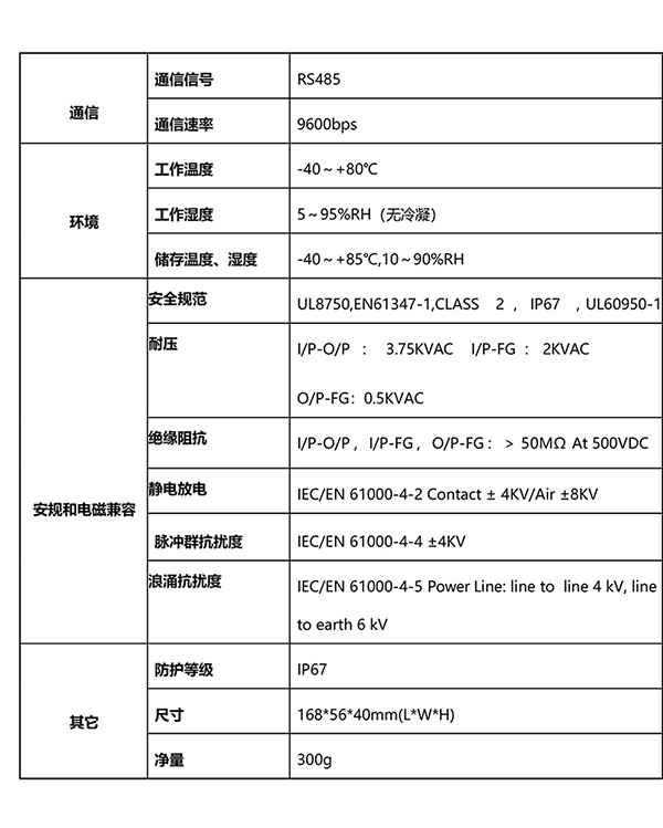 485单灯控制器RDC100-C - 参数